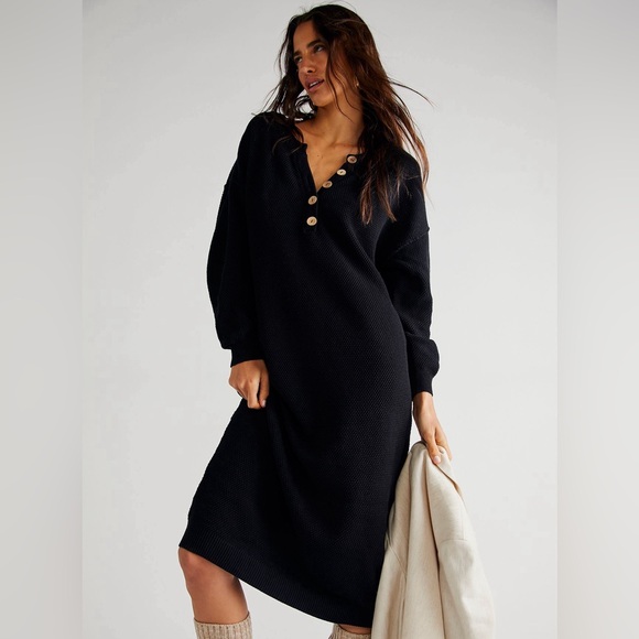 Free People Dresses & Skirts - Free People Hailee Sweater Midi Dress XL